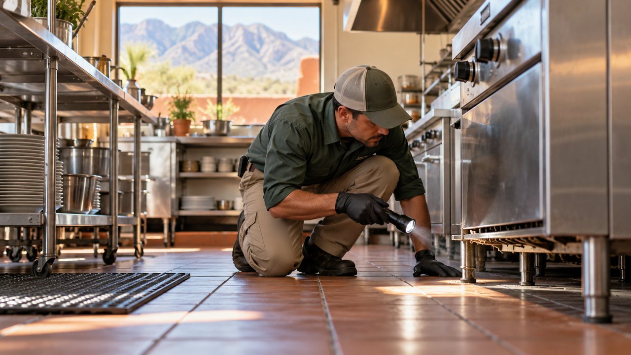 Clean Southwest commercial kitchen inspection environment